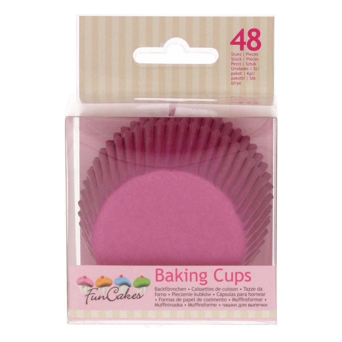 FUNCAKES BAKING CUPS -PINK- PK48