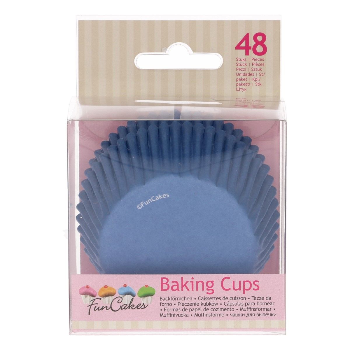 FUNCAKES BAKING CUPS -ROYAL BLUE- PK48